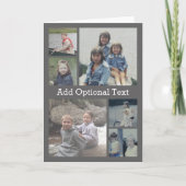 6 Foto Collage optionele tekst — KAN grijs bewerke Kaart (Voorkant)