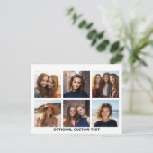 6 Foto Collage optionele tekst — KAN Kleur bewerke Briefkaart (Staand voorkant)