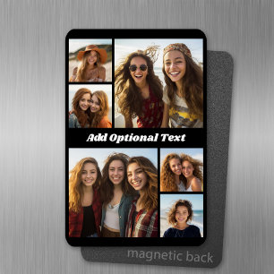 6 Foto Collage optionele tekst — KAN Kleur bewerke Magneet
