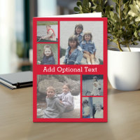 6 Foto Collage optionele tekst — KAN rood bewerken