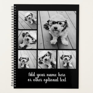 6 Foto Collage optionele tekst — Kan zwart bewerke Planner