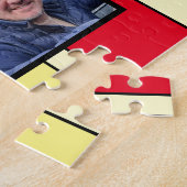 6 foto collage rode gele strepen legpuzzel (Zijkant)