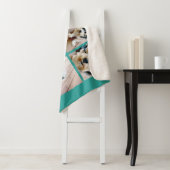 6 Foto Collage Script White Handwrite Name blauwgr Sherpa Deken (In situ)