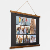 6 Foto Collage Sjabloon personaliseren Hangend Wandkleed (Gebogen)