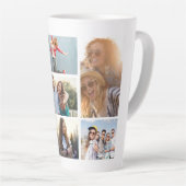 6 Foto Collage Sjabloon personaliseren Latte Mok (Rechterhoek)