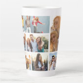 6 Foto Collage Sjabloon personaliseren Latte Mok (Voorkant)