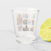 6 Foto Collage Sjabloon personaliseren Shot Glas (Achterkant)