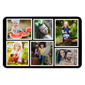 6 Foto Collage Zwart Maak Je Eigen Koelkast Magneet