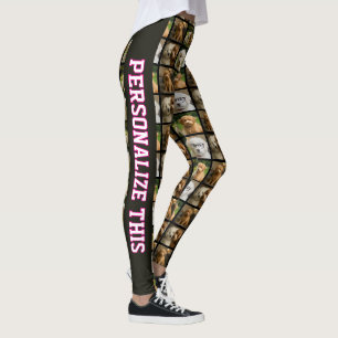 6 Foto- en tekstsjabloon Gepersonaliseerde collage Leggings
