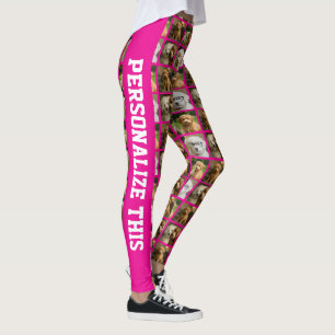 6 Foto- en tekstsjabloon Gepersonaliseerde collage Leggings