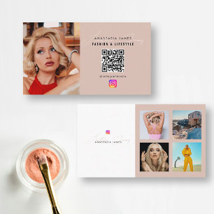 6 Foto Feed Grid Social Media QR Code Business Visitekaartje