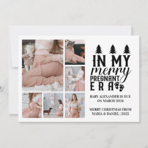 6 foto in mijn vrolijke zwangere tijdperk kerst feestdagenkaart