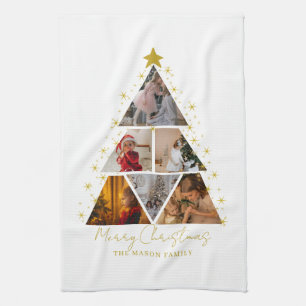 6 Foto Kerstboom Vorm Kerstkaart Theedoek