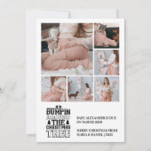 6 Foto Kerstboom Zwangerschapsaankondiging Feestdagenkaart (Voorkant)