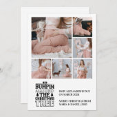 6 Foto Kerstboom Zwangerschapsaankondiging Feestdagenkaart (Voorkant / Achterkant)