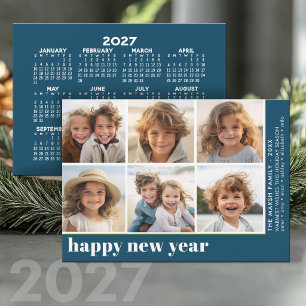 6 Foto Offset - Nieuwjaarskaart 2027 Feestdagenkaart