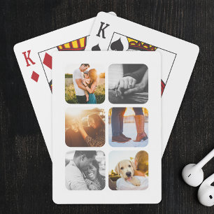 6 Foto Raster Sjabloon Afgeronde Frame Speelkaarte Pokerkaarten