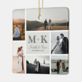 6 Foto Weddenschap Passen getrouwd Keepslag Keramisch Ornament (Links)