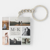 6 Foto Weddenschap Passen getrouwd Keepslag Sleutelhanger (Achterkant)