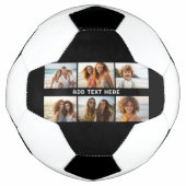 6 Fotocollage 1 tekstregel -- CAN Edit Black Voetbal (Voorkant)