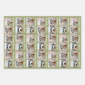 6 fotocollage met Merry-kerstscript Inpakpapier Vel (Voorkant 3)