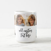 6 Fotocollage met trendy bounce script - wit Koffiemok (Center)