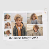 6 Fotocollage met witte achtergrond Golfhanddoek (Horizontaal)