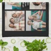 6 Fotocollage minimalistisch - met witte tekst Theedoek (Gevouwen)