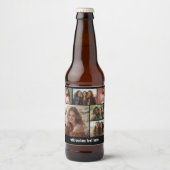 6 Fotocollage Optionele tekst -- Zwarte achtergron Bier Etiket (Voorkant)