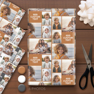 6 Fotocollage - Verschillende kleuren met dikke te Inpakpapier Vel