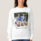 6 Fotofamilie Collage Aangepaste tekst Trui (Voorkant)