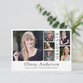 6 Fotominimalistische Afstuderen aankondiging (Staand voorkant)