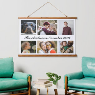 6 Foto's collage instagram Hangend Wandkleed