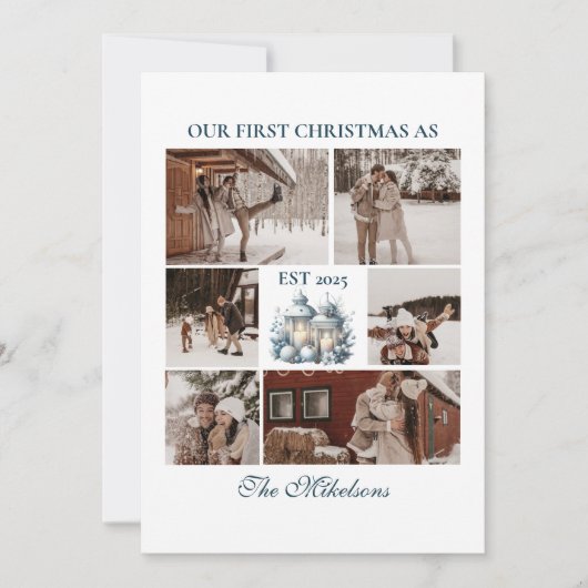 6 foto's Eerste kerst samen Feestdagenkaart (Voorkant)