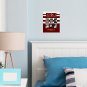 6 foto's Naam dierenvriend Katten Bourgondië Wit Folie Afdrukken (Insitu (Slaapkamer))