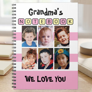 6 foto's oma liefde roze notitieboek