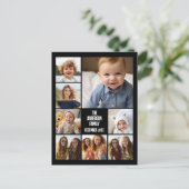 6 Fotosjabloon met 2 regels tekst - Zwart Briefkaart (Staand voorkant)