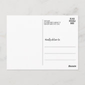 6 Fotosjabloon met 2 regels tekst - Zwart Briefkaart (Achterkant)