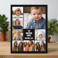 6 Fotosjabloon met 2 regels tekst - Zwart