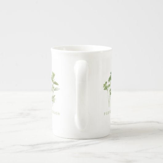 6 FRESH HERBS Bone China Mok (Achterkant)