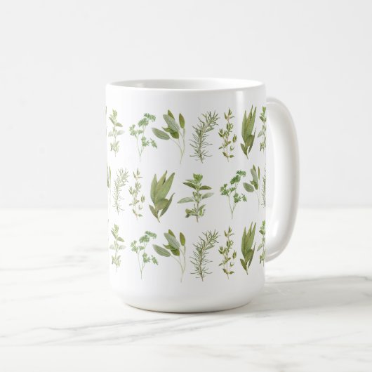 6 FRESH HERBS Grand Mug Blanc (totalité) (Devant droit)