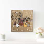 6 GEMIDDELDE BAND VIERKANTE KLOK (Huis)