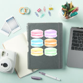 6 gevarieerde kleur macarons sticker (iPad Cover)