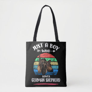 6 Gewoon een jongen die van German Shepherd  houdt Draagtas