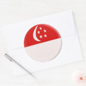 6 gros autocollants drapeau singapourien Singapour (Enveloppe)