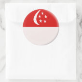 6 gros autocollants drapeau singapourien Singapour (Sac)