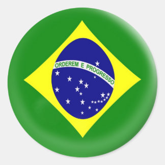 6 grote stickers Braziliaanse vlag