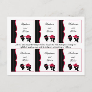 6 gunst Tags grillige vormelijke Petten elegante r Briefkaart