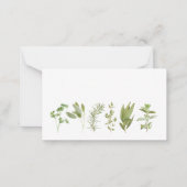 6 HERBES FRAÎCHES 3.5x2 Carte à note plate (Devant)