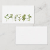 6 HERBES FRAÎCHES 3.5x2 Carte à note plate (Devant / Derrière)
